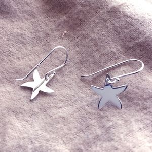 Silver Starfish Earrings